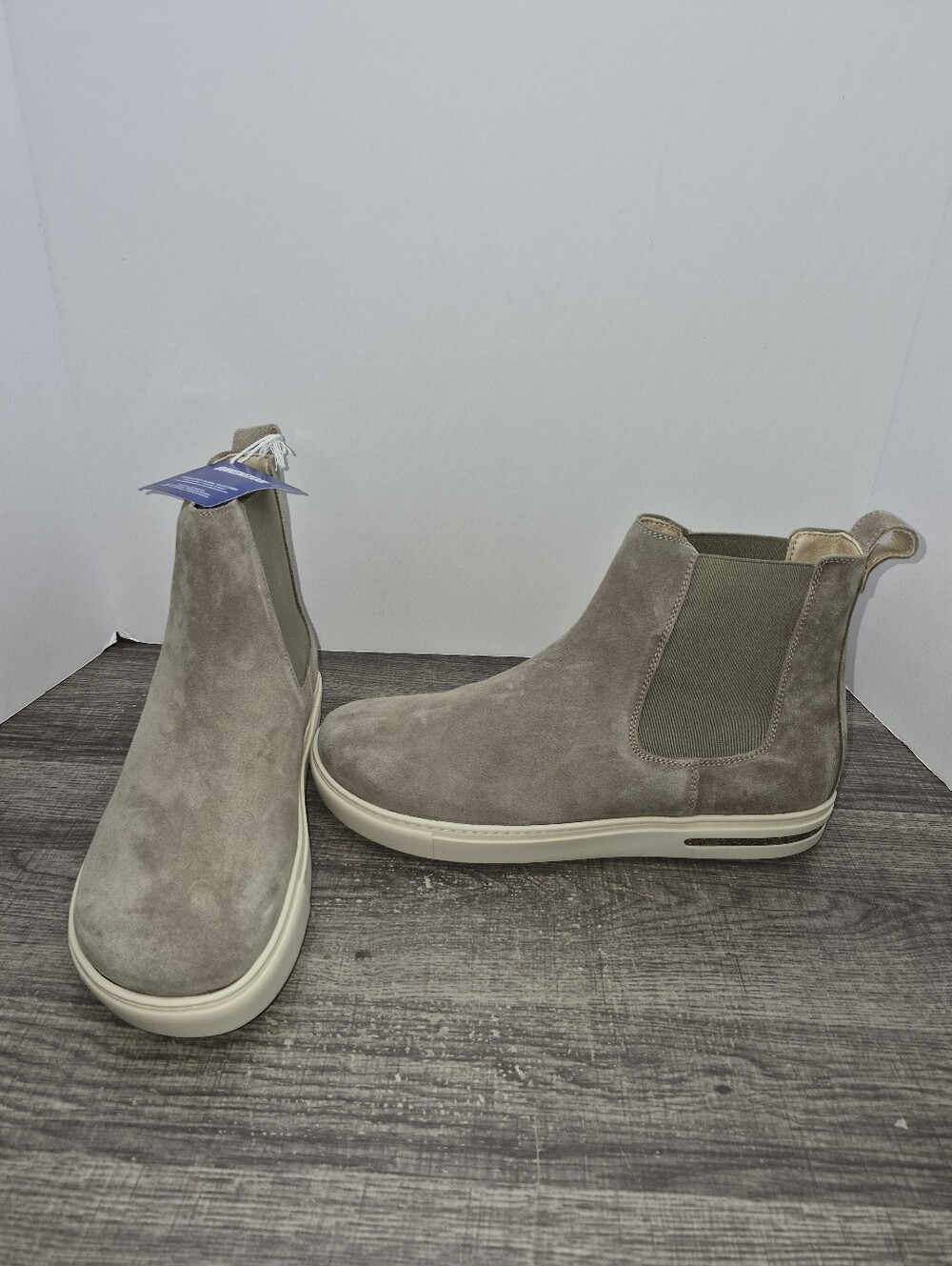 Birkenstock Bend Chelsea Suede Taupe Boots Women's Size 10 Narrow New